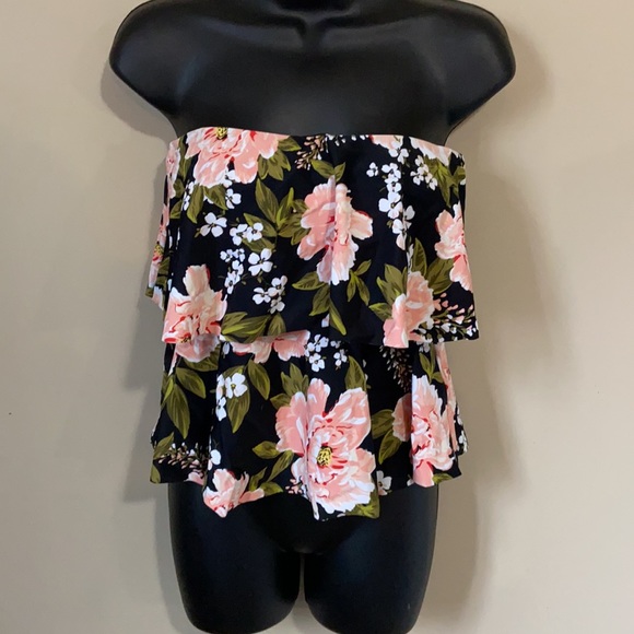 NWT Kona Sol Tiered Bandeau Tankini Top Small - Picture 3 of 8